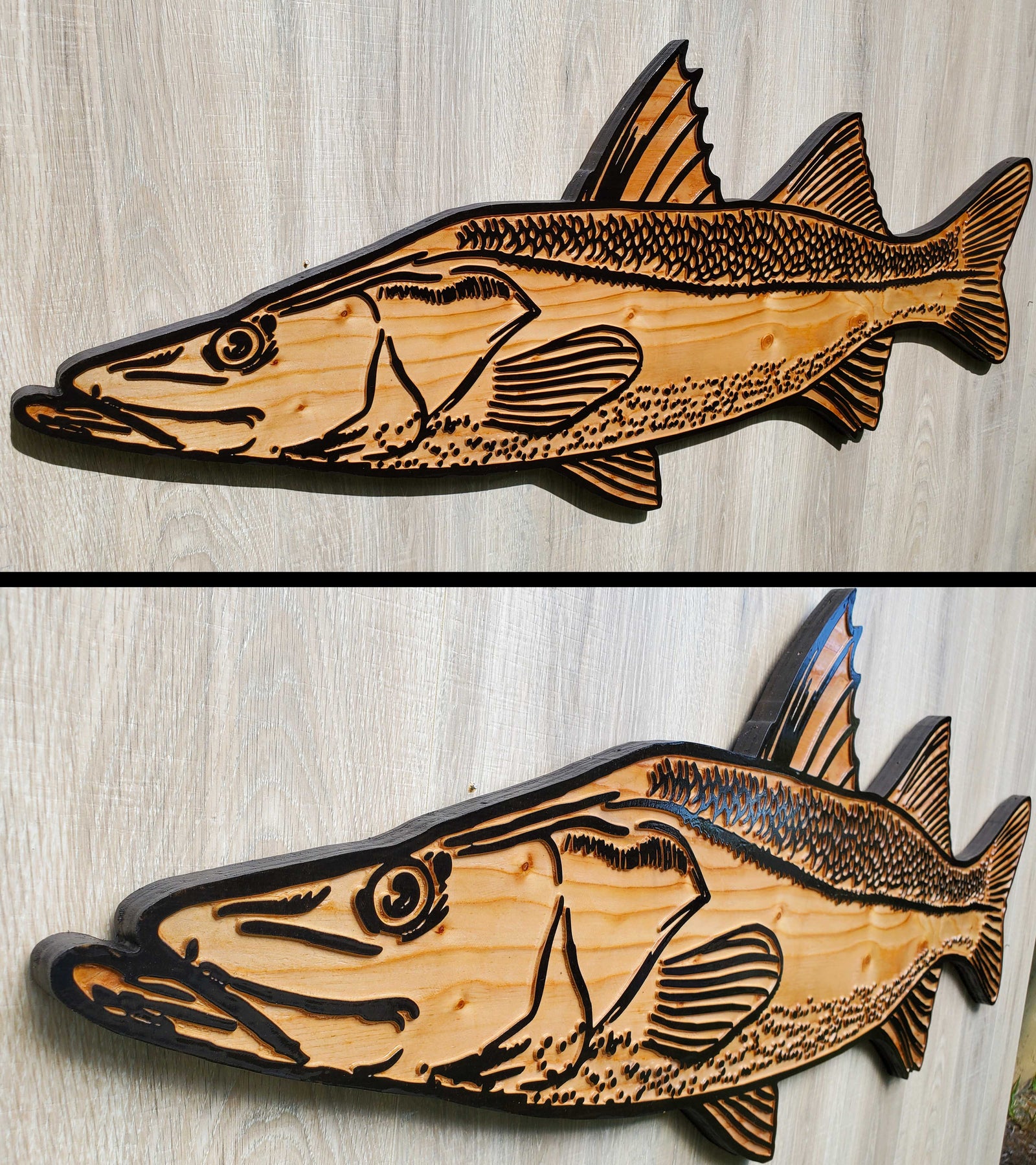 Snook Wood Carving Wall Hanging Art Work. Carved Wooden Snook Fish. –  Island Vibes Inc.